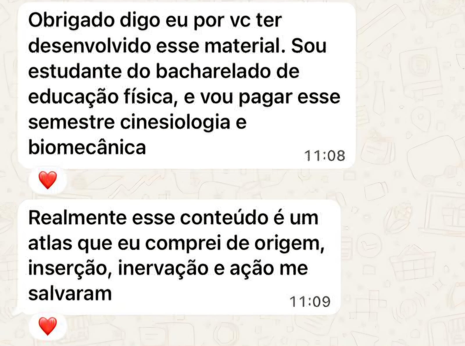 Depoimento de aluna